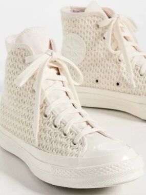 Converse Shoes | Converse Chuck Taylor High Top Crochet Mesh Cream Women’s boho